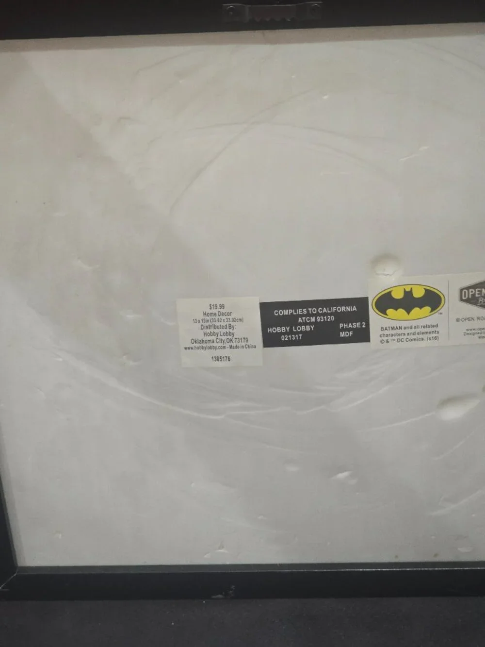 Batman Dark Theme Face Hobby Lobby Open Road Brands Picture and Frame Home Decor